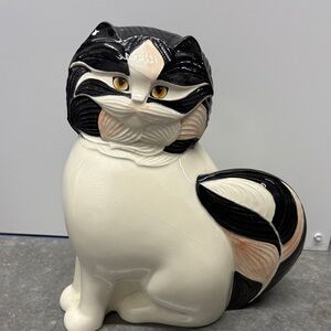 Goebel Black and Cream Cat Figurine